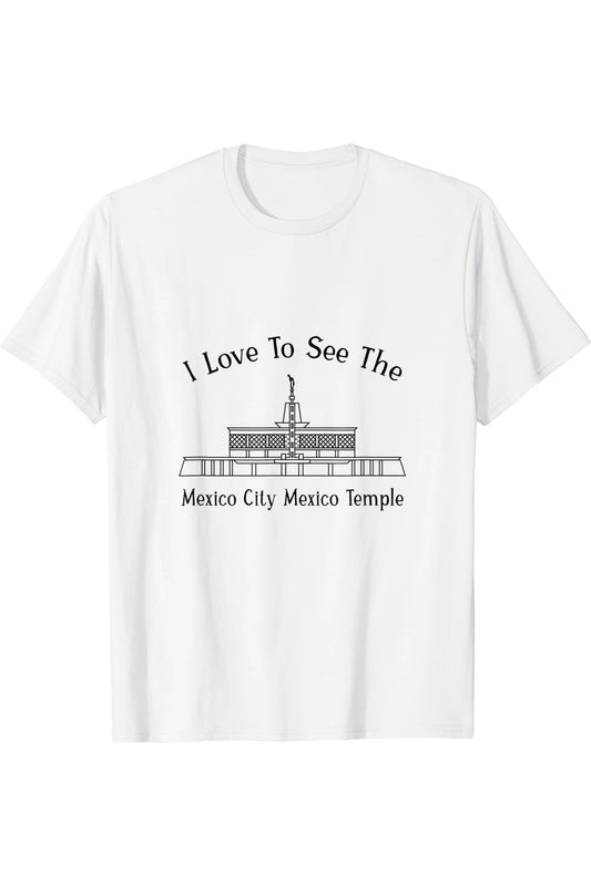 Mexico City Mexico Temple T-Shirt - Happy Style (English) US