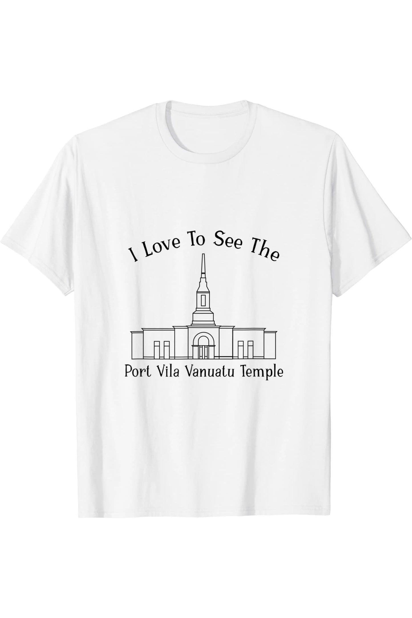 Port Vila Vanuatu Temple T-Shirt - Happy Style (English) US