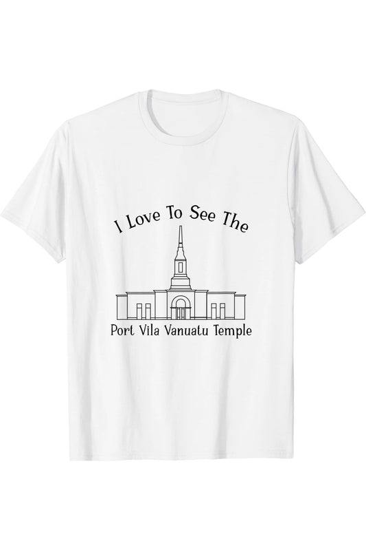 Port Vila Vanuatu Temple T-Shirt - Happy Style (English) US