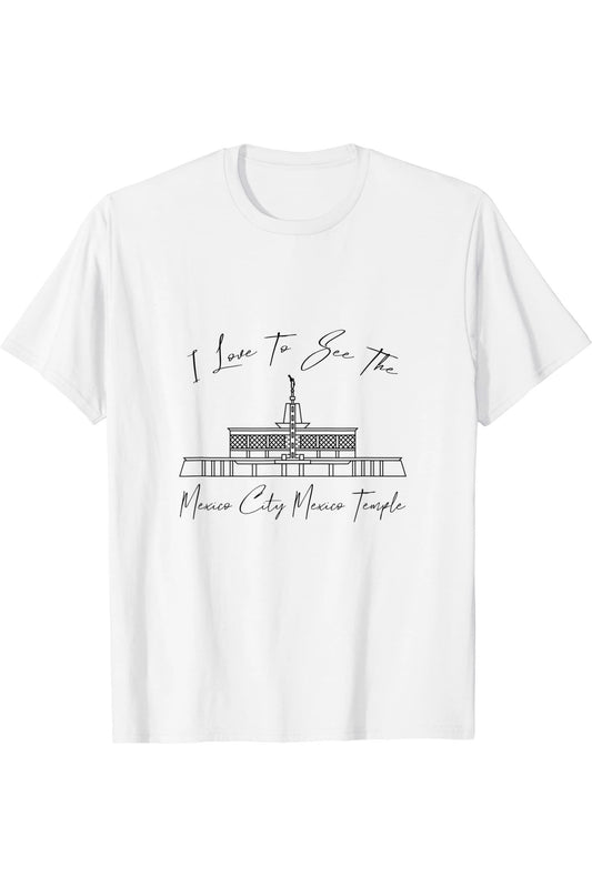 Mexico City Mexico Temple T-Shirt - Calligraphy Style (English) US