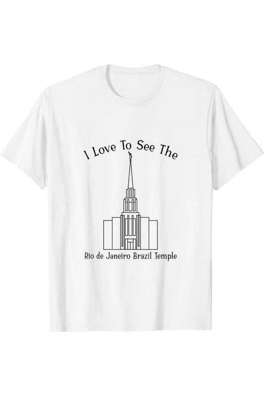 Rio de Janeiro Brazil Temple T-Shirt - Happy Style (English) US