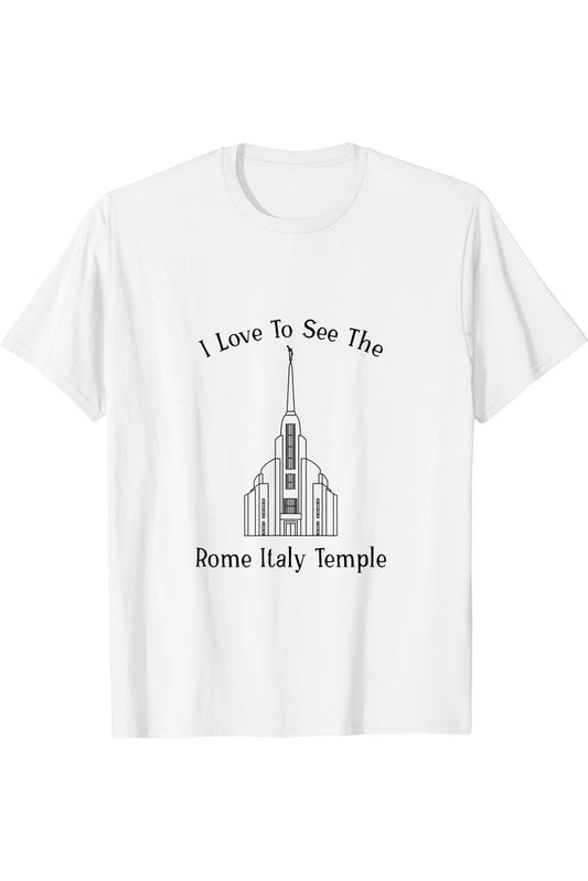 Roma Italia Tempio, amo vedere il mio tempio, felice T-Shirt