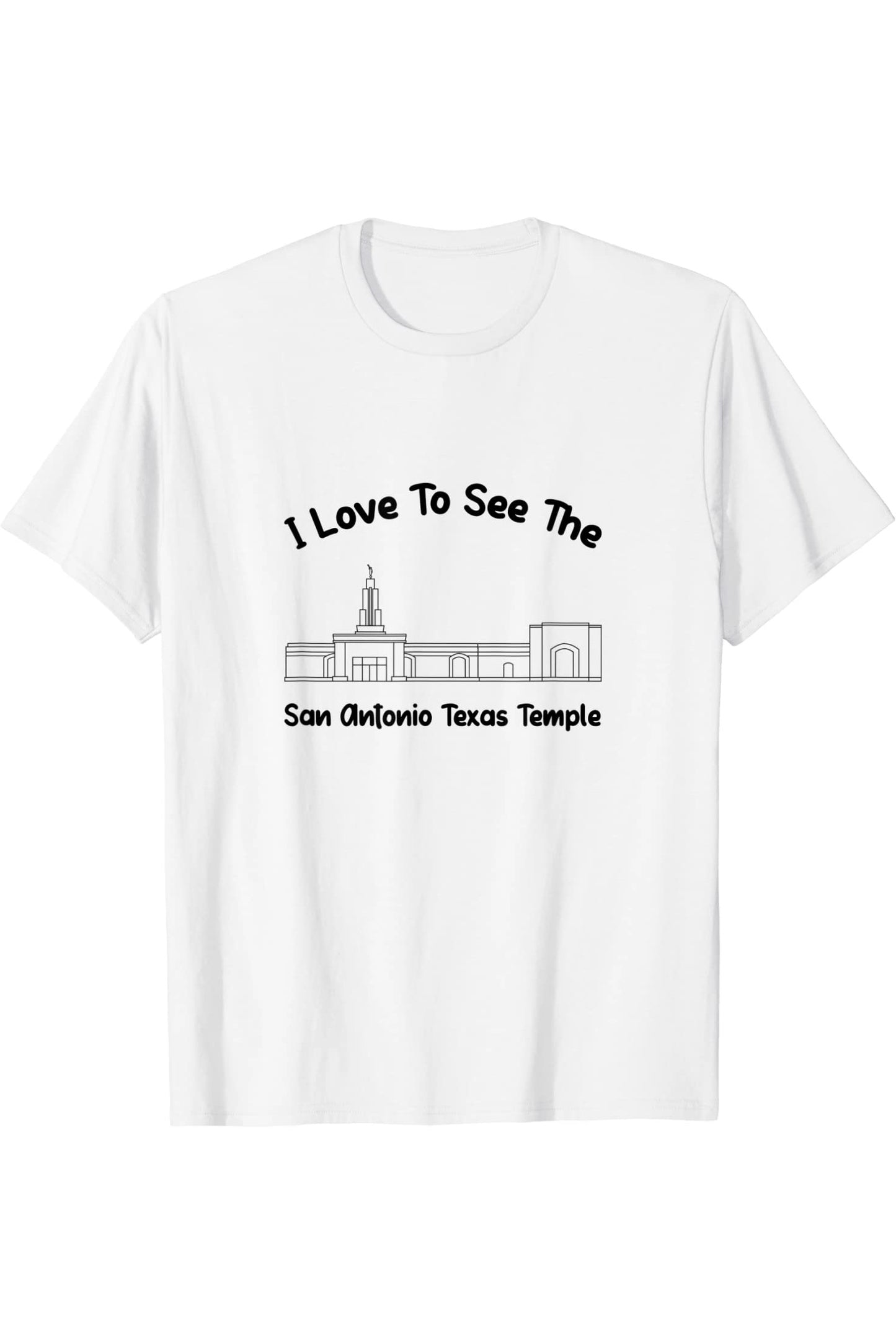 San Antonio Texas Temple T-Shirt - Primary Style (English) US