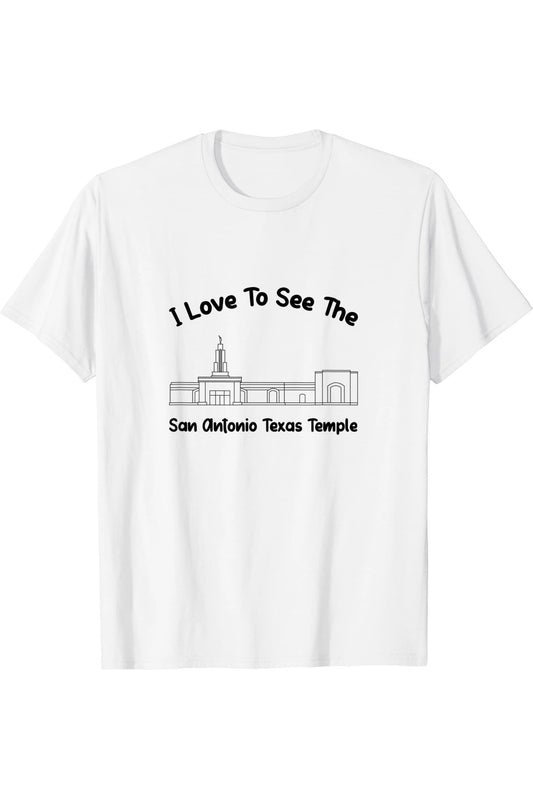 San Antonio Texas Temple T-Shirt - Primary Style (English) US