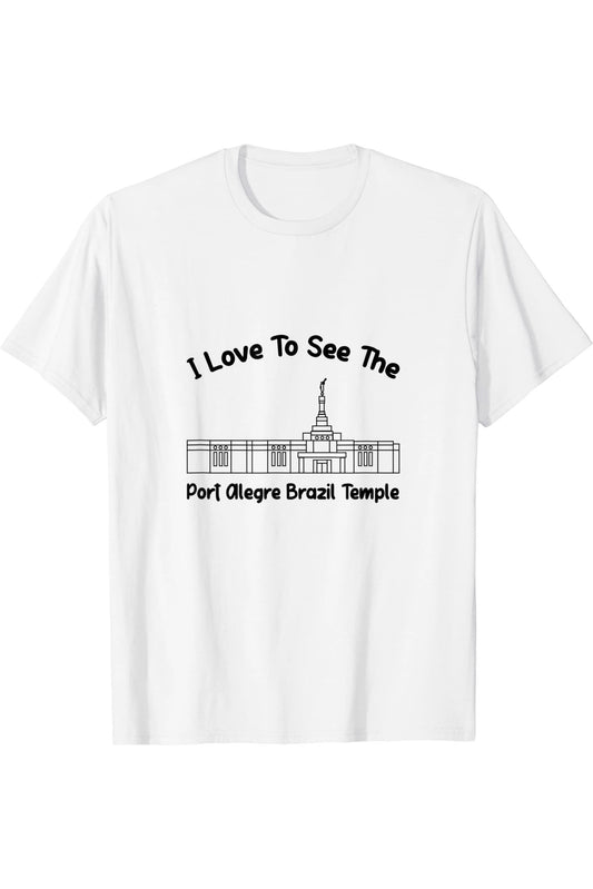 Porto Alegre Brazil Temple T-Shirt - Primary Style (English) US