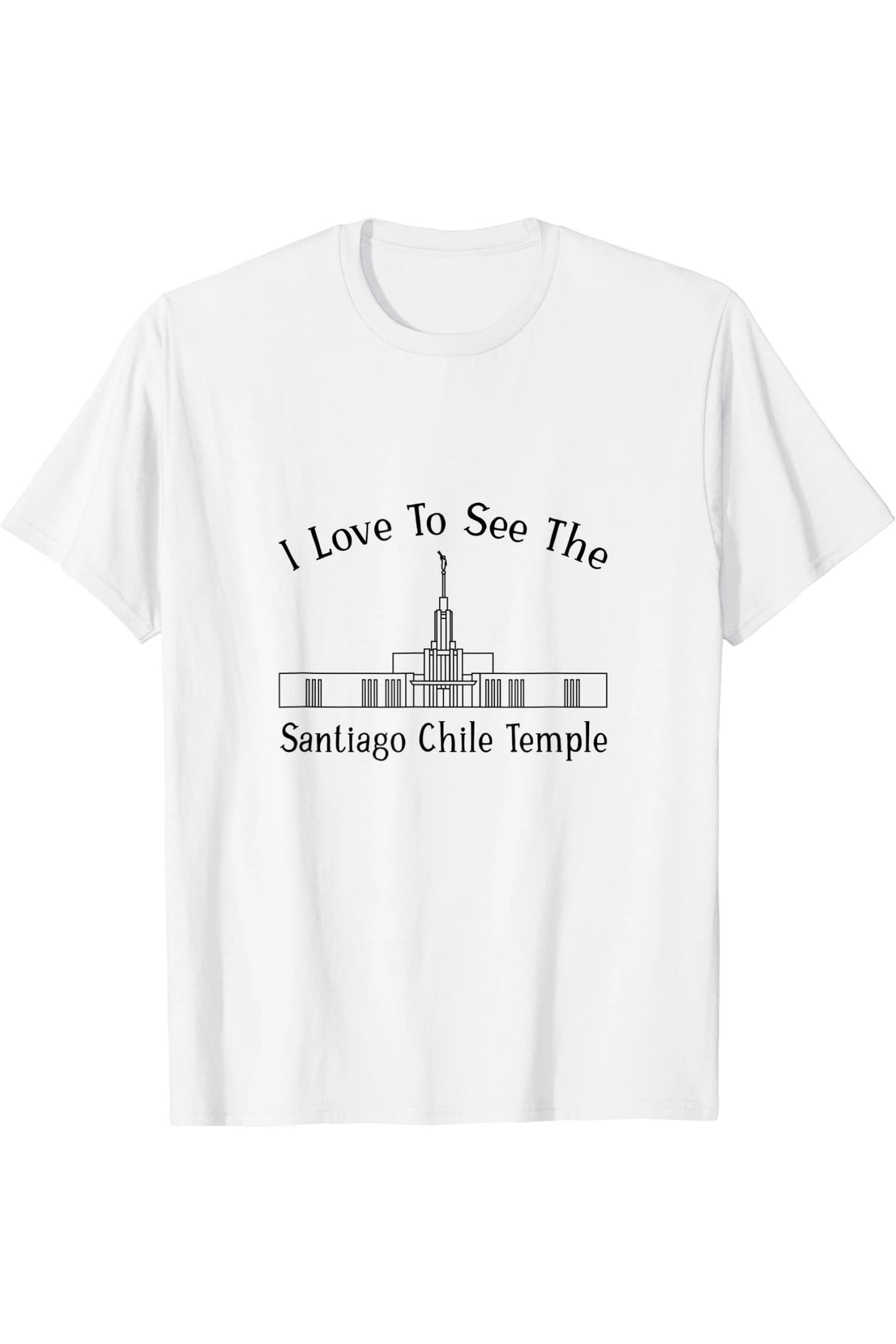 Santiago Chile Temple T-Shirt - Happy Style (English) US