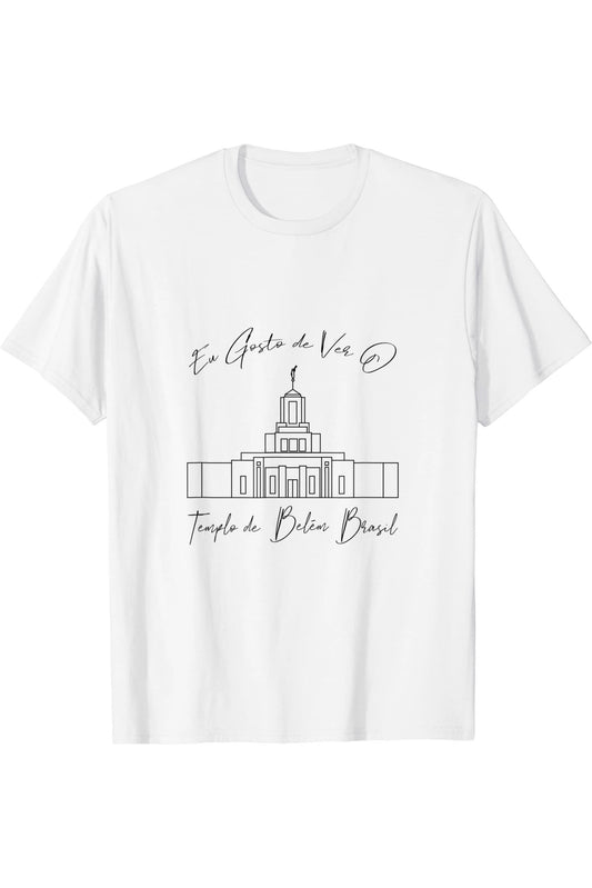 Belem Brazil Temple T-Shirt - Calligraphy Style (Portuguese) US