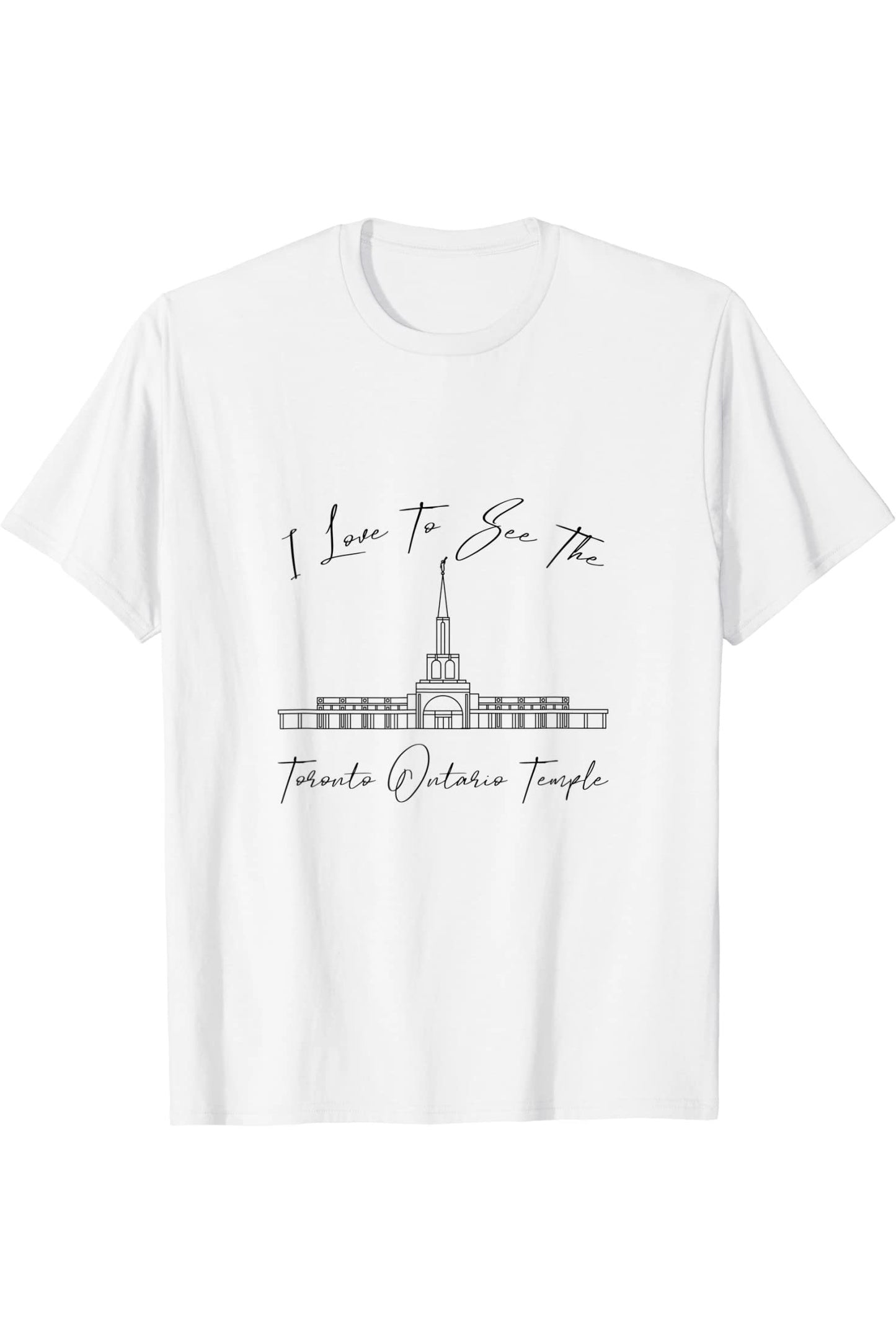 Toronto Ontario Temple T-Shirt - Calligraphy Style (English) US