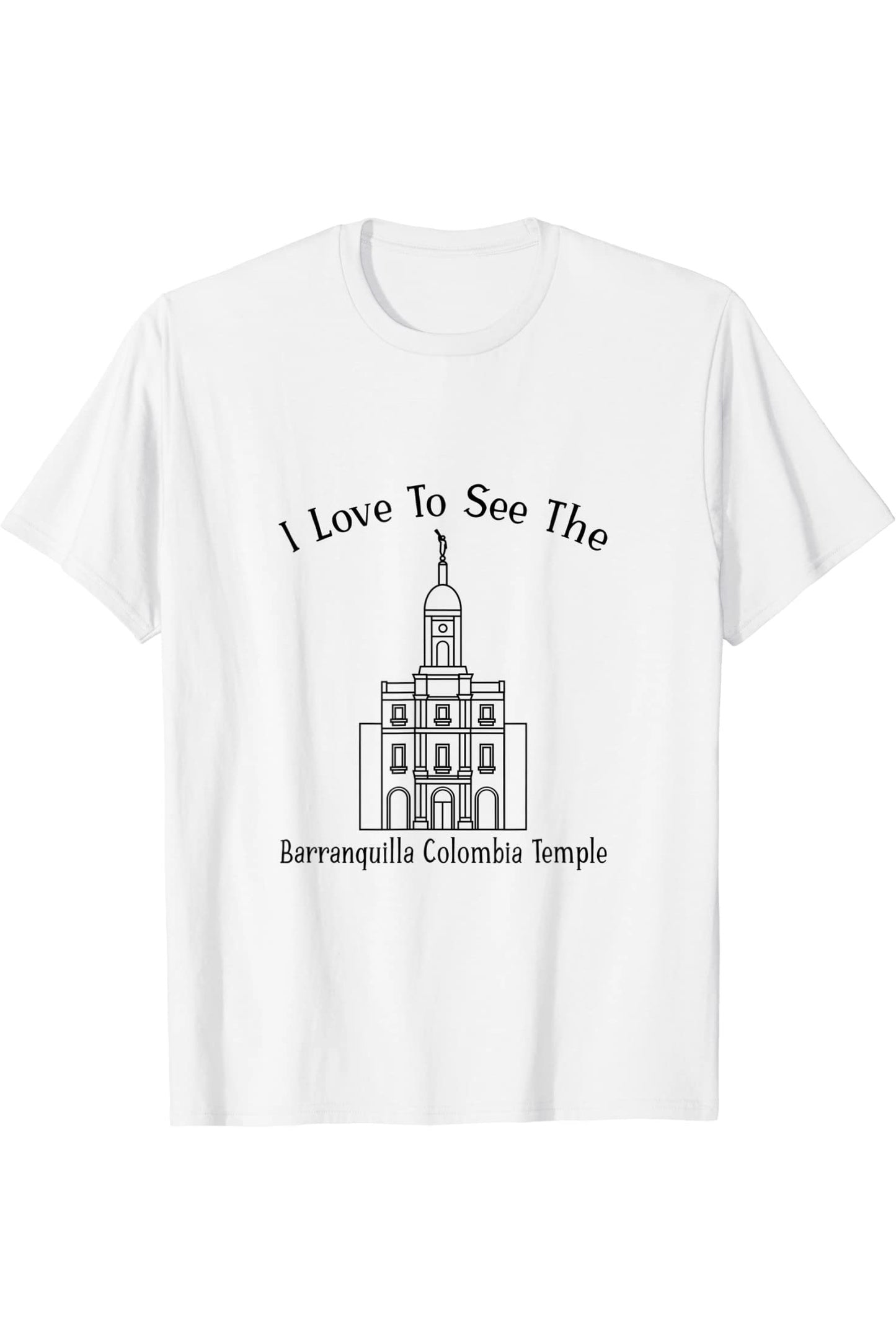 Barranquilla Colombia Temple T-Shirt - Happy Style (English) US