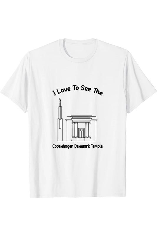 Copenaghen Danimarca Tempio, amo vedere il mio tempio, primario T-Shirt