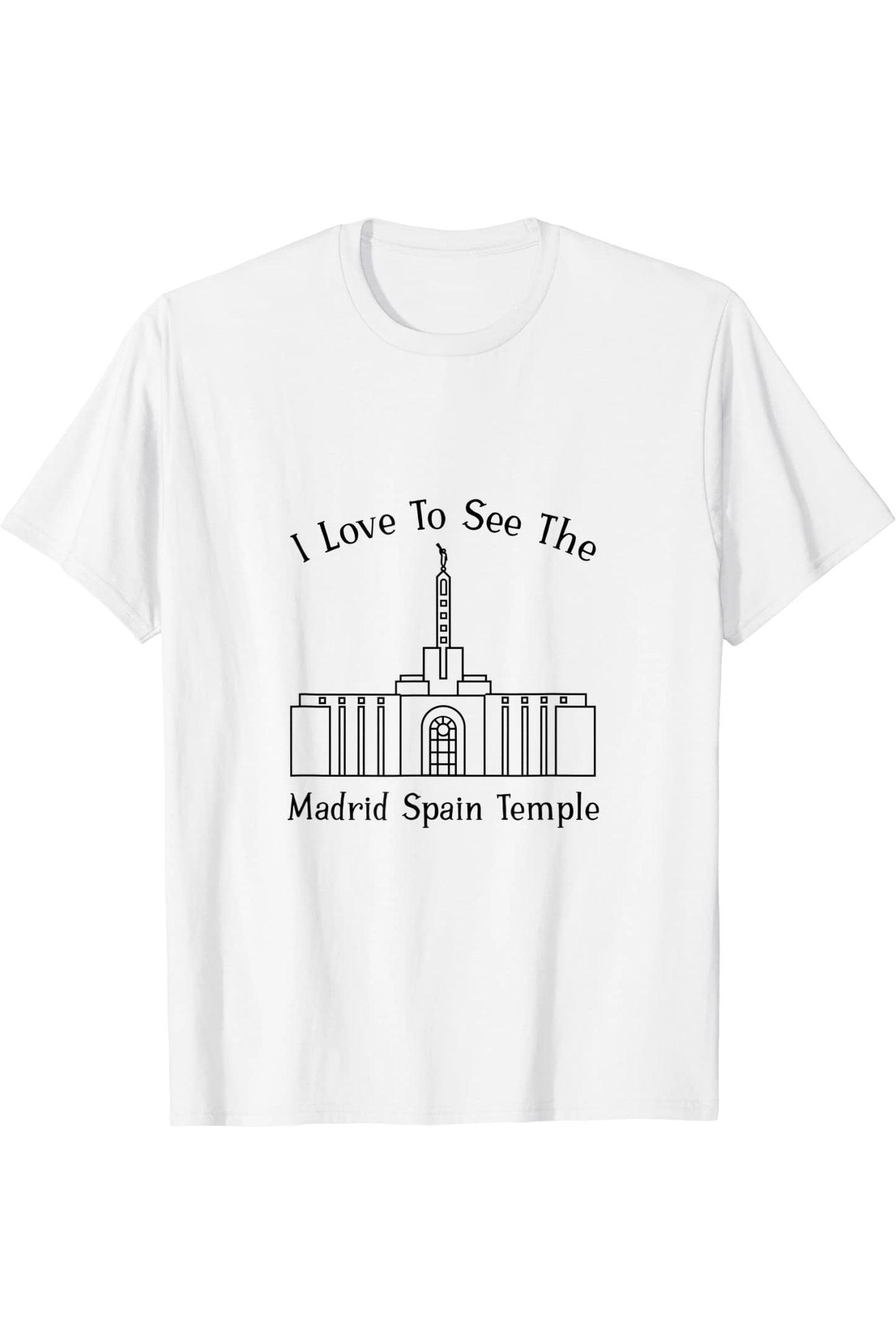 Madrid Spain Temple T-Shirt - Happy Style (English) US
