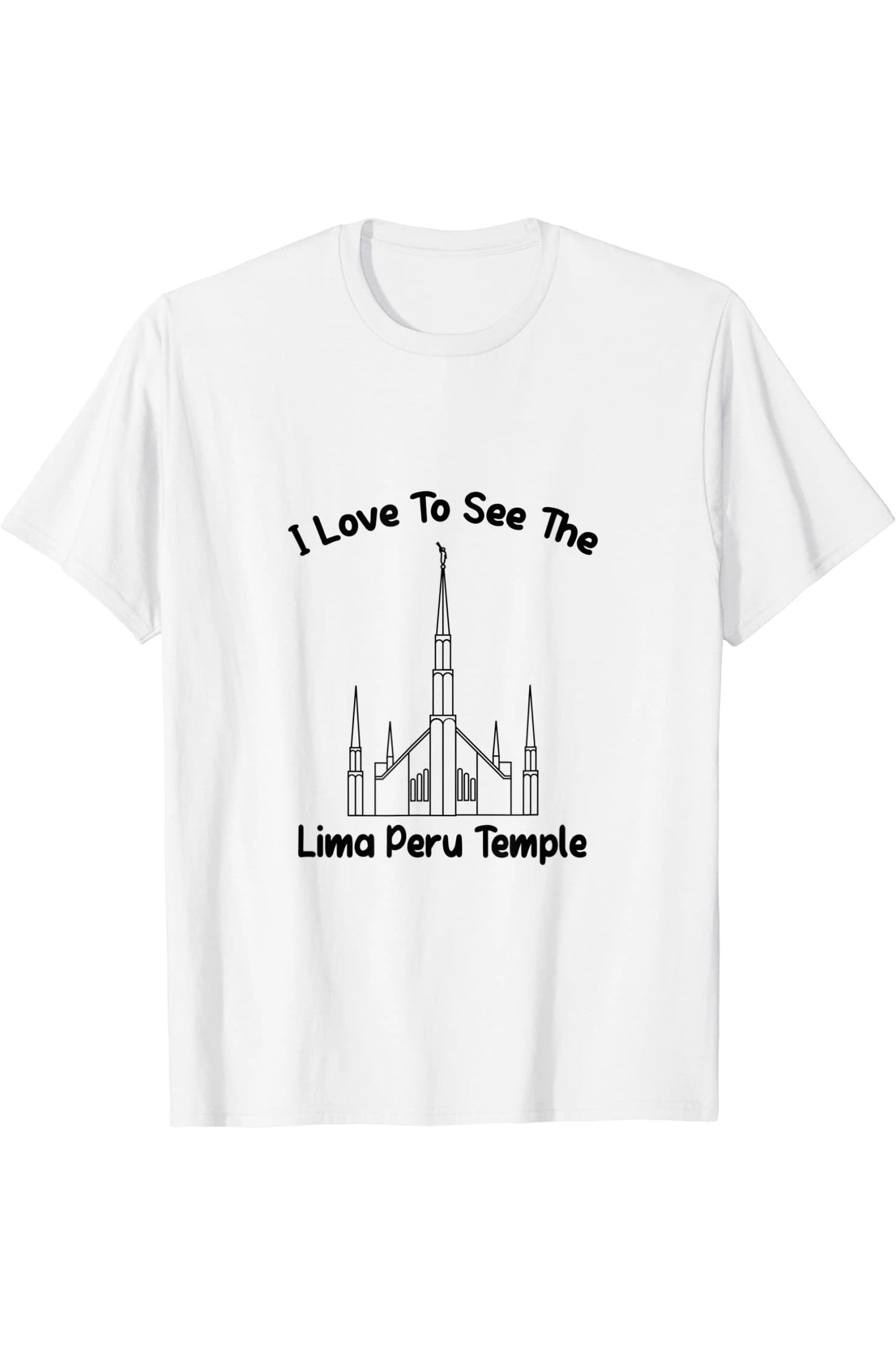 Lima Peru Temple T-Shirt - Primary Style (English) US