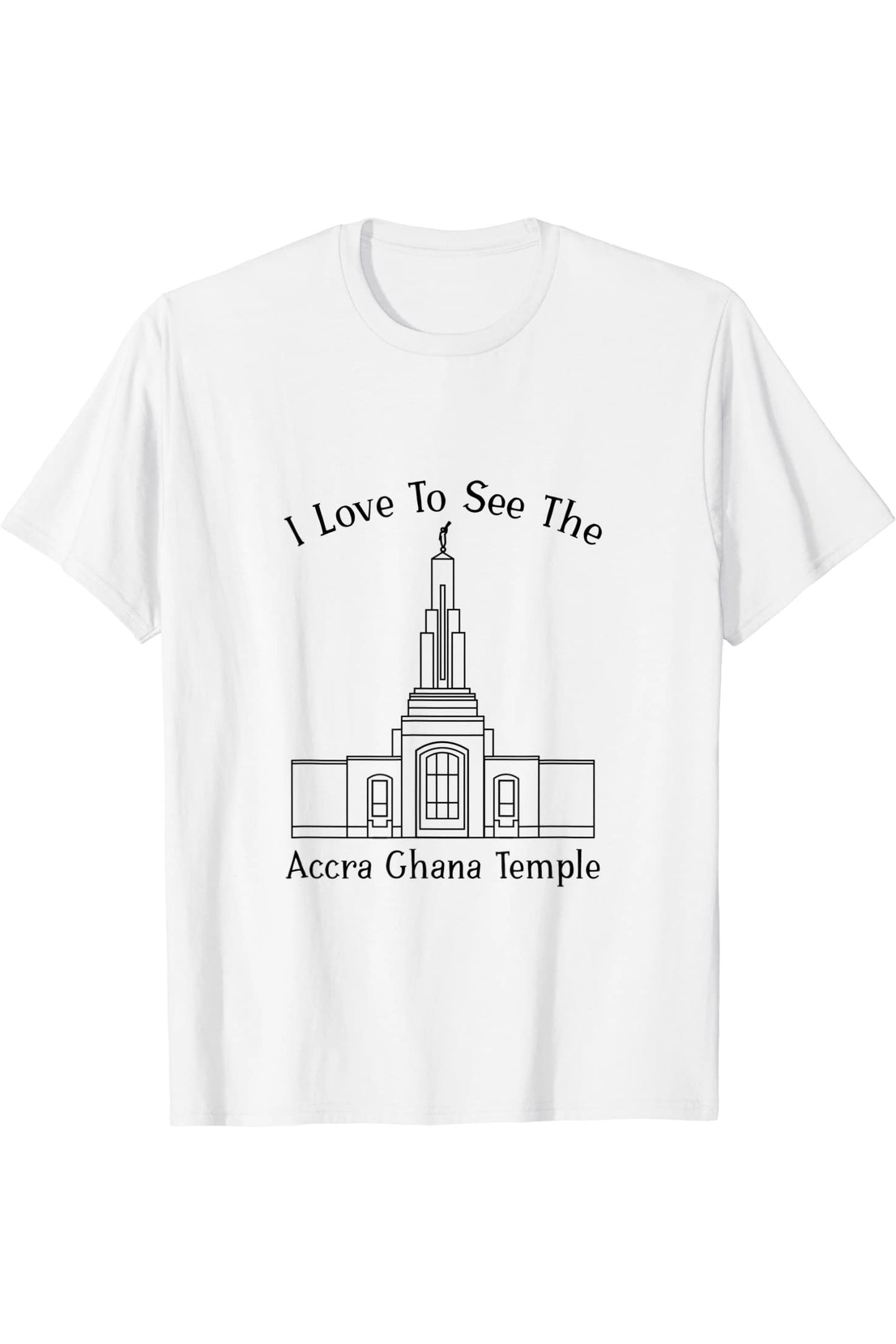 Accra Ghana Temple T-Shirt - Happy Style (English) US