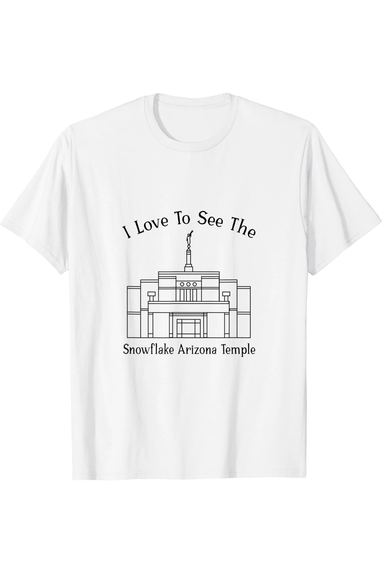 Snowflake Arizona Temple T-Shirt - Happy Style (English) US