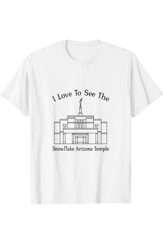 Snowflake Arizona Temple T-Shirt - Happy Style (English) US