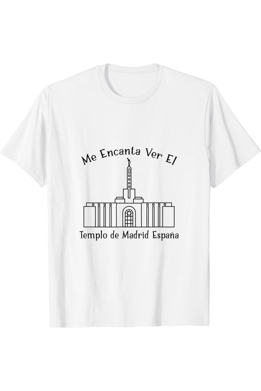 Madrid Spain Temple T-Shirt - Happy Style (Spanish) US