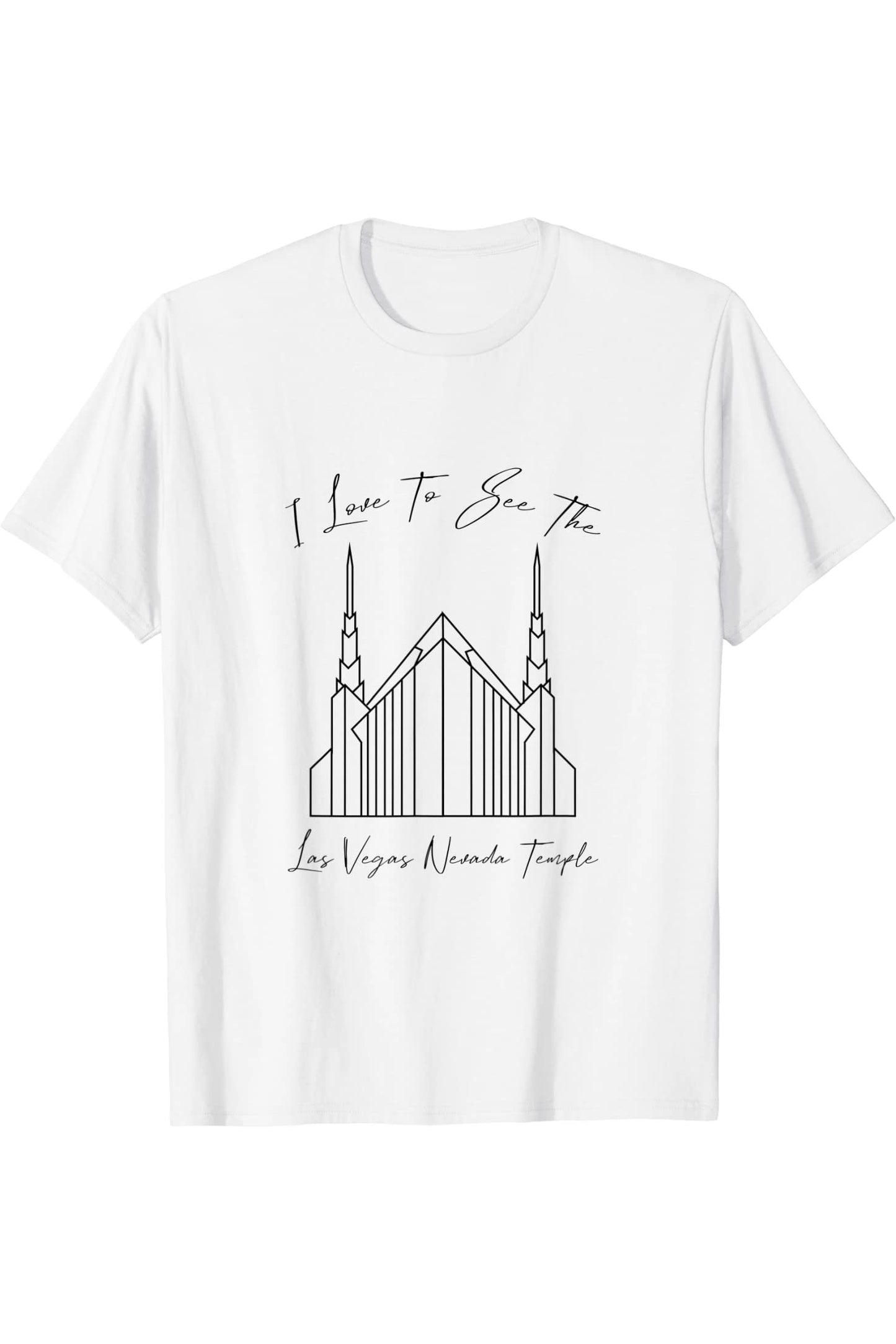 Las Vegas Nevada Temple T-Shirt - Calligraphy Style (English) US