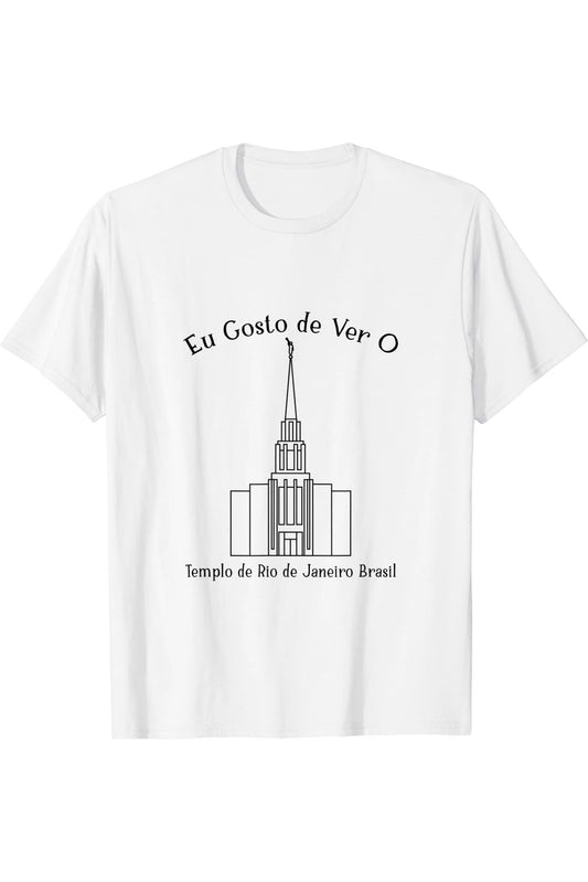 Rio de Janeiro Brazil Temple T-Shirt - Happy Style (Portuguese) US