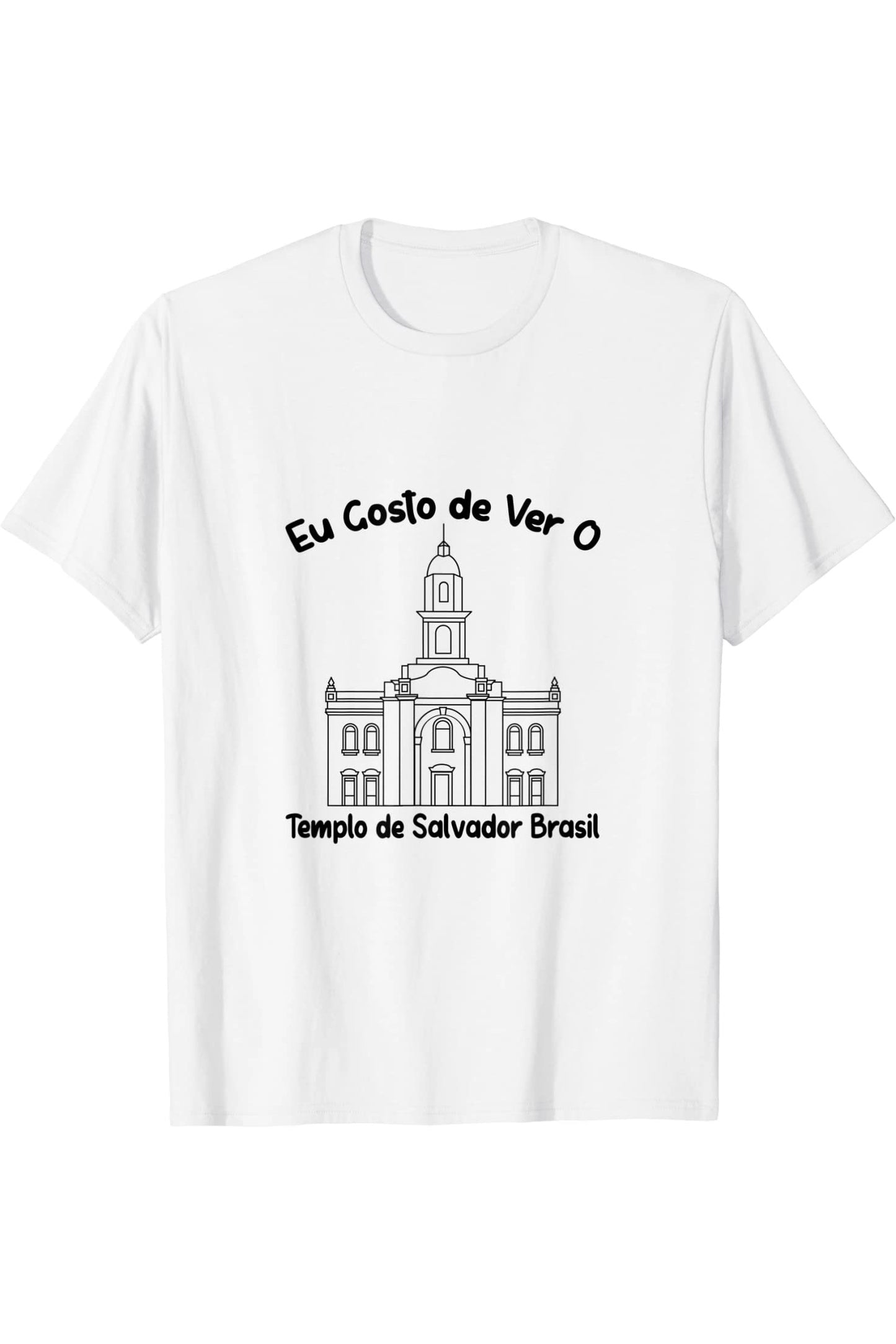 Salvador Brazil Temple T-Shirt - Primary Style (Portuguese) US