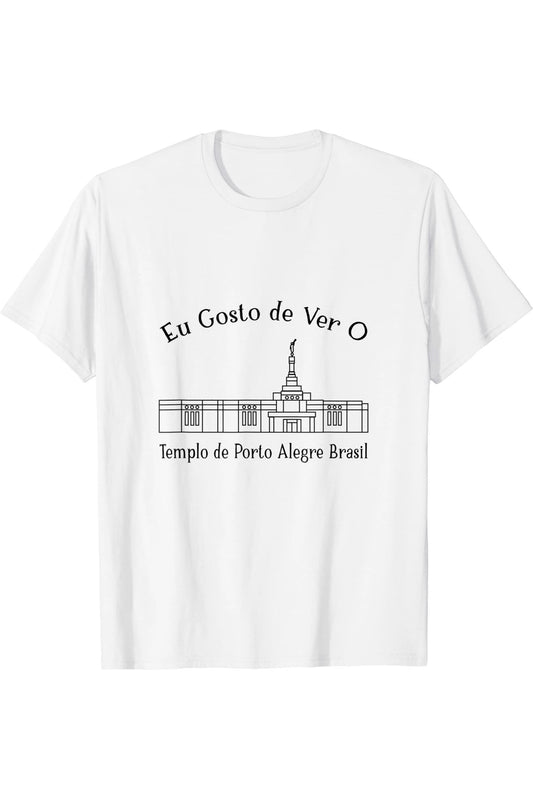 Porto Alegre Brazil Temple T-Shirt - Happy Style (Portuguese) US