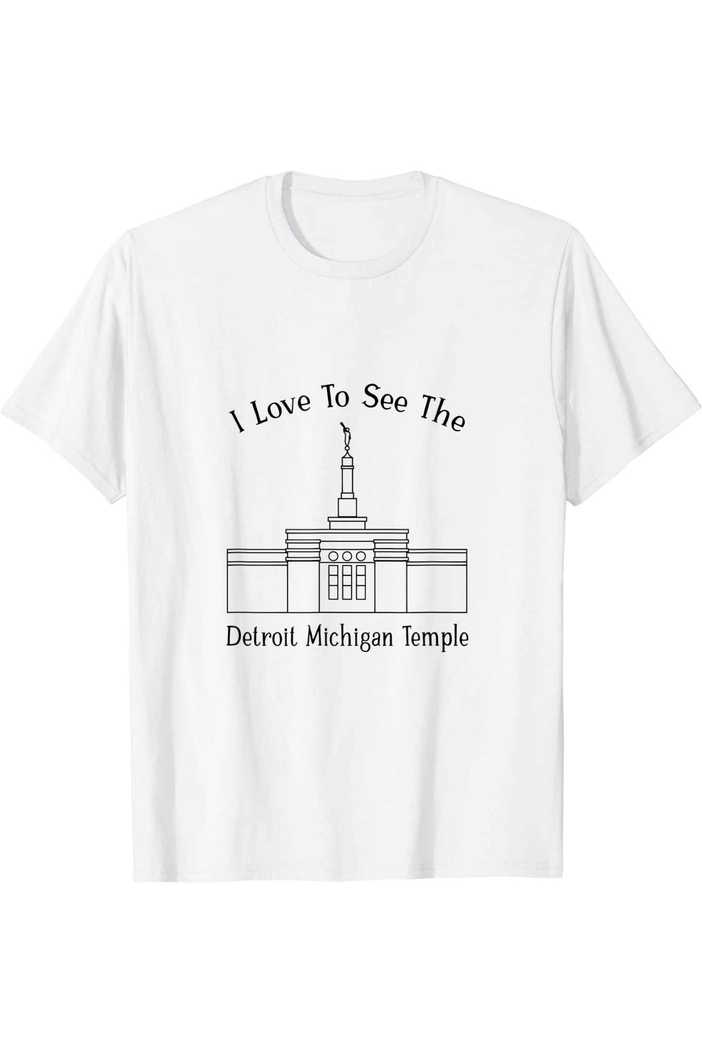 Detroit Michigan Temple T-Shirt - Happy Style (English) US
