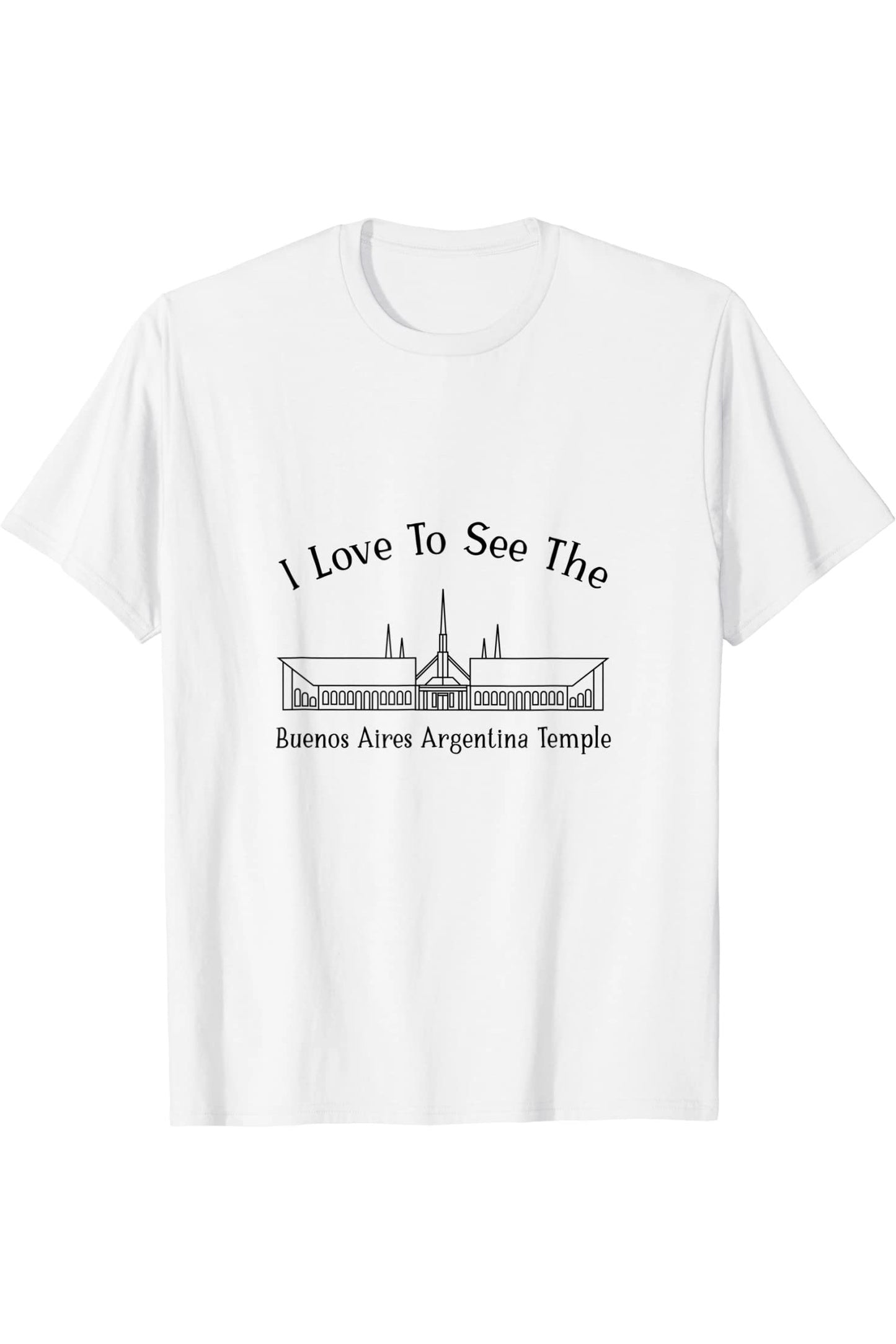 Buenos Aires Argentina Temple T-Shirt - Happy Style (English) US
