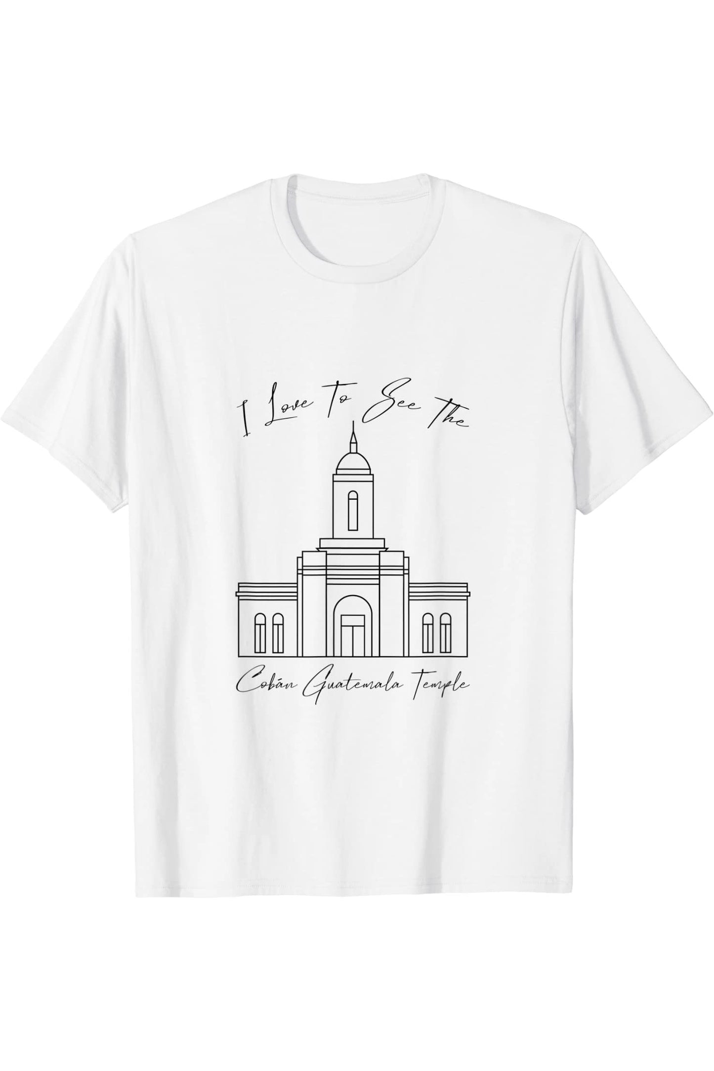 Coban Guatemala Temple T-Shirt - Calligraphy Style (English) US