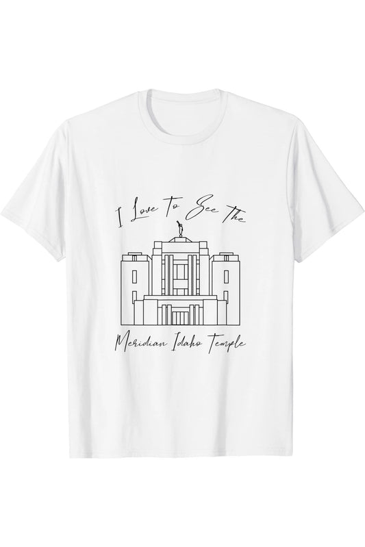 Meridian ID Temple, I love to see my temple, calligraphy T-Shirt