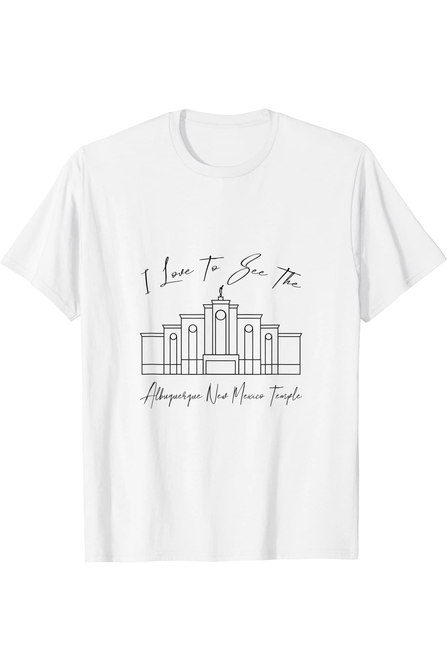 Albuquerque New Mexico Temple T-Shirt - Calligraphy Style (English) US