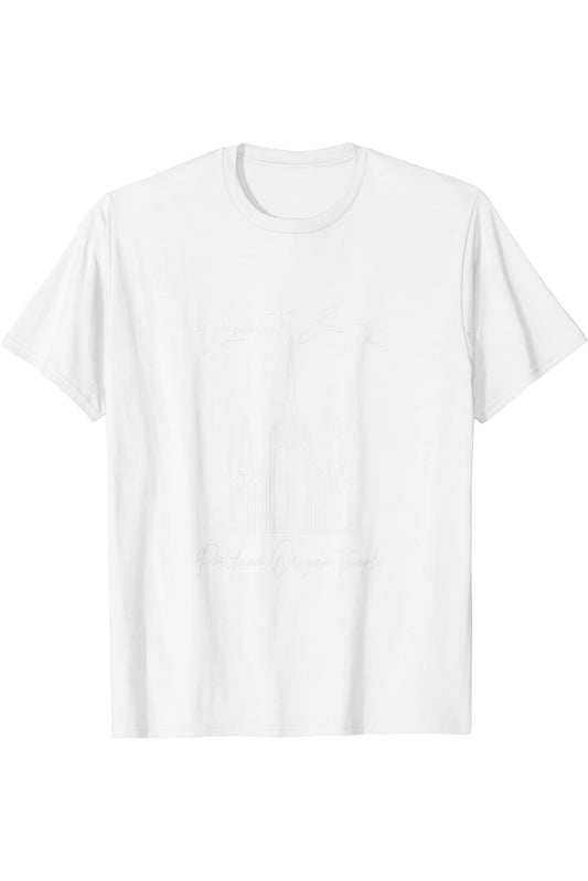 Portland Oregon Temple T-Shirt -  Style (English) US