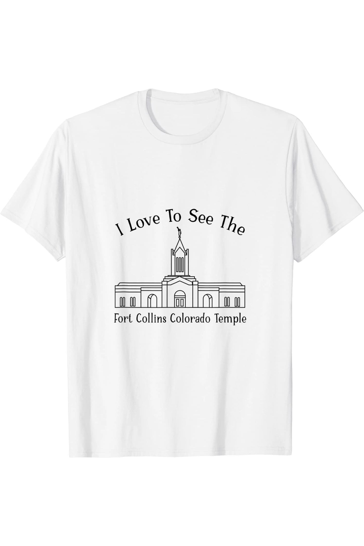 Fort Collins Colorado Temple T-Shirt - Happy Style (English) US