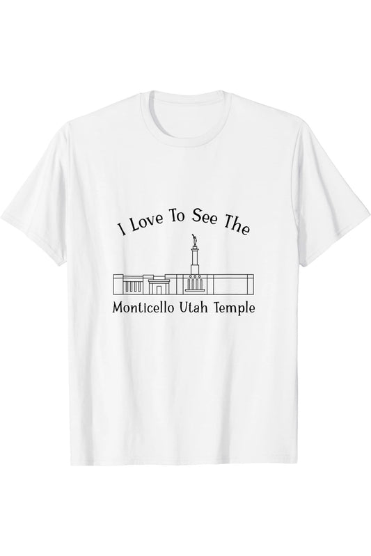 Monticello Utah Temple T-Shirt - Happy Style (English) US