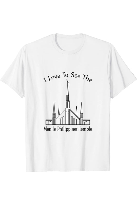 Manila Philippines Temple T-Shirt - Happy Style (English) US