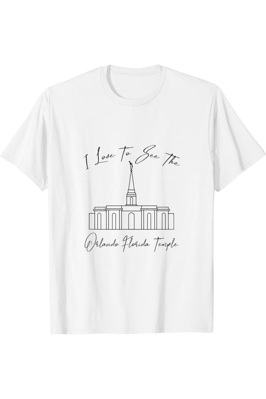 Orlando Florida Temple T-Shirt - Calligraphy Style (English) US