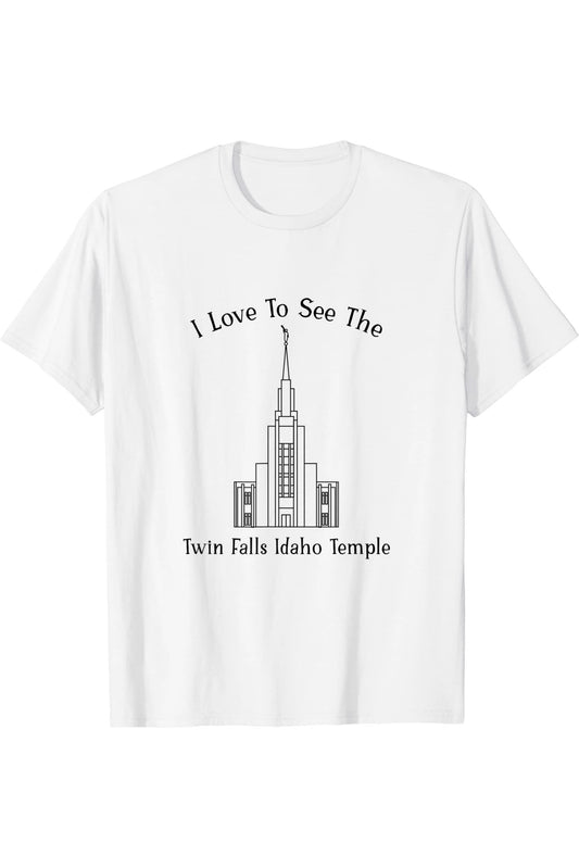 Twin Falls Idaho Temple T-Shirt - Happy Style (English) US
