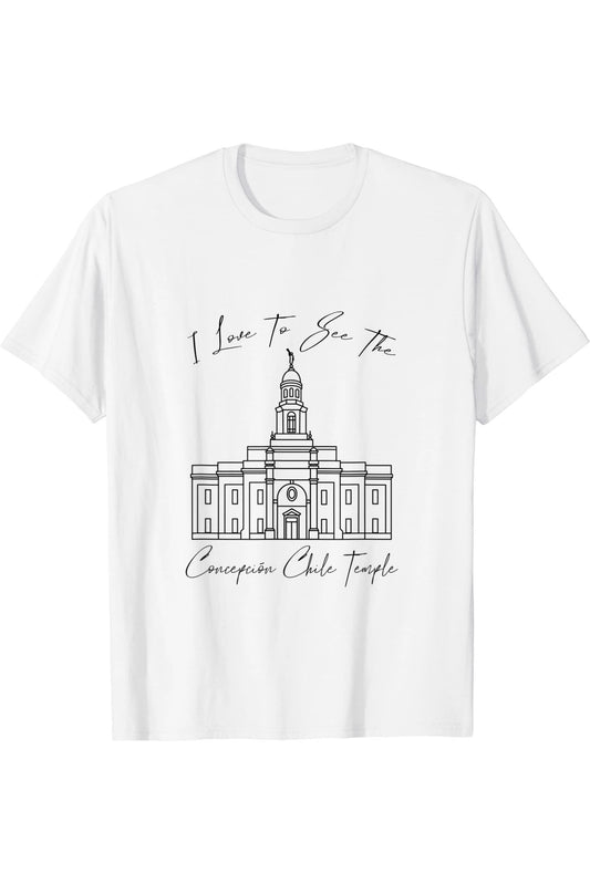 Concepcion Chile Temple T-Shirt - Calligraphy Style (English) US