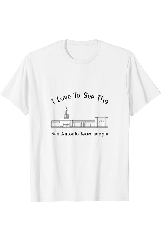 San Antonio Texas Temple T-Shirt - Happy Style (English) US