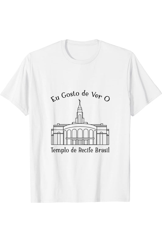 Recife Brazil Temple T-Shirt - Happy Style (Portuguese) US