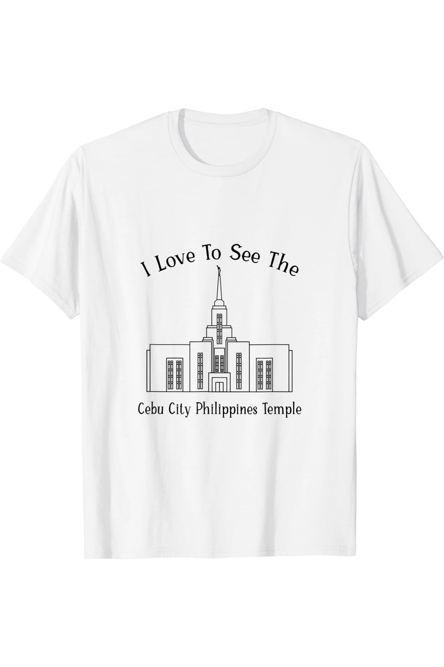 Cebu City Philippines Temple T-Shirt - Happy Style (English) US