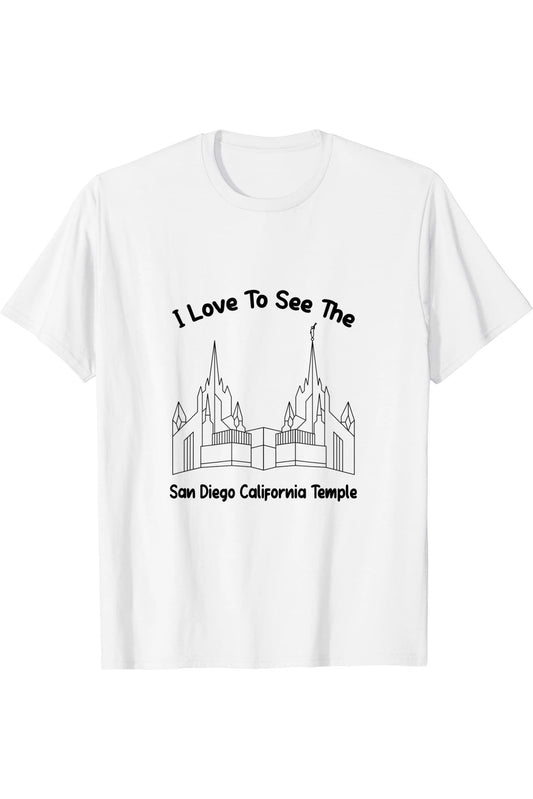 San Diego California Temple T-Shirt - Primary Style (English) US