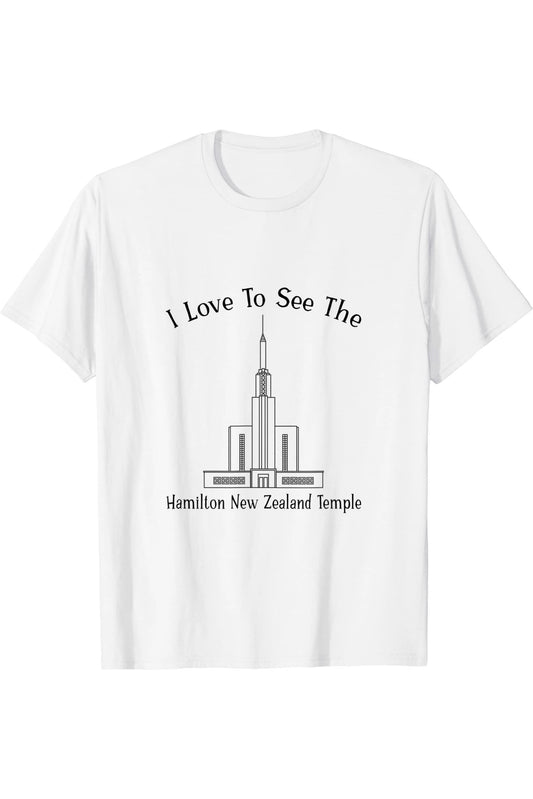 Hamilton New Zealand Temple T-Shirt - Happy Style (English) US