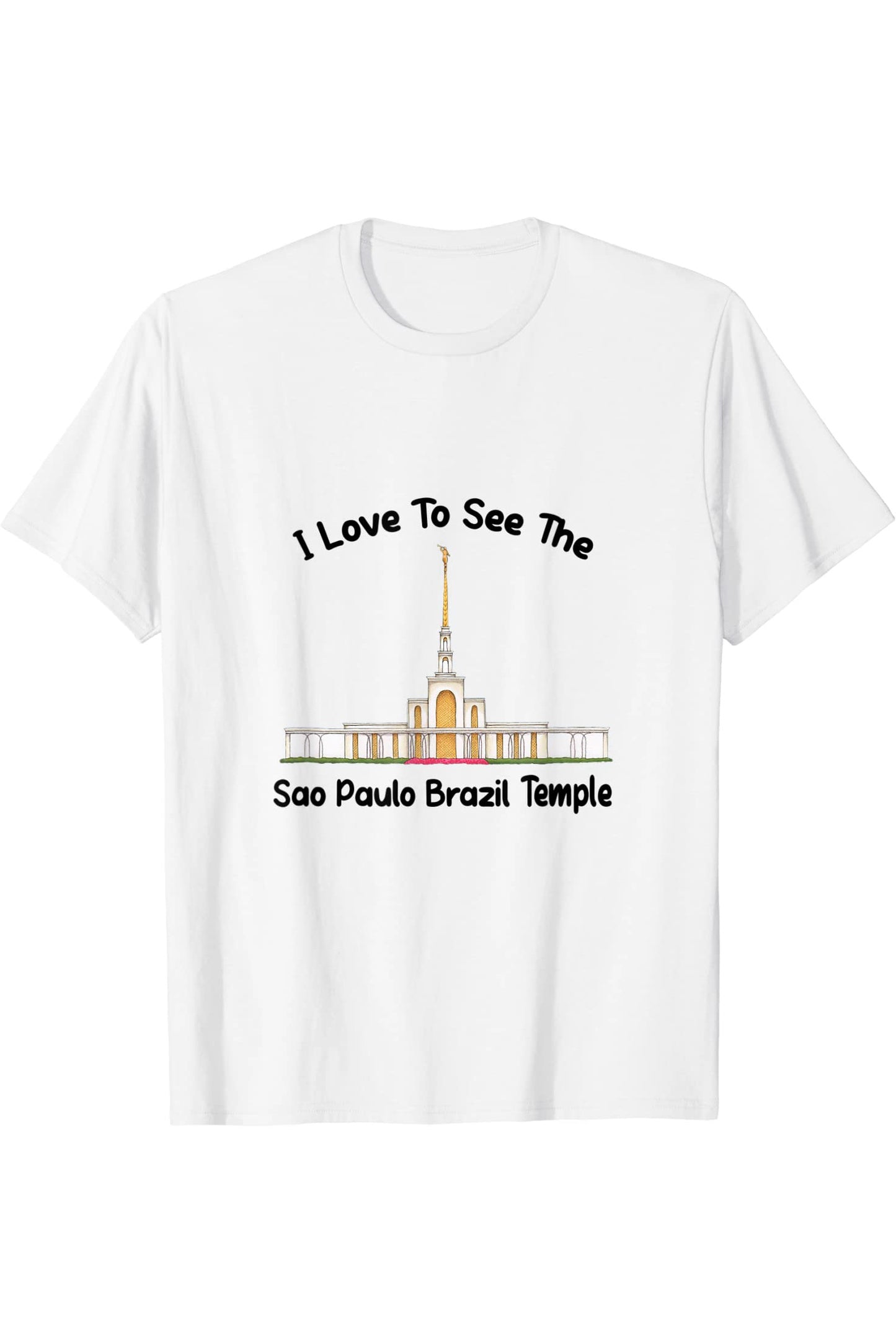 Sao Paulo Brazil Temple T-Shirt - Primary Style (English) US