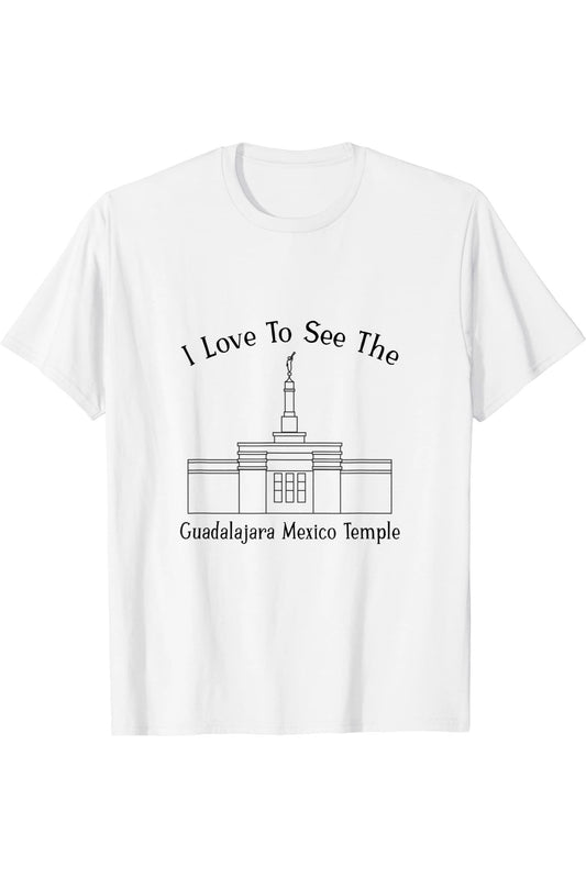Guadalajara Mexico Temple T-Shirt - Happy Style (English) US