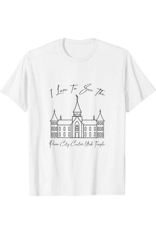 Provo City Center Utah Temple T-Shirt - Calligraphy Style (English) US