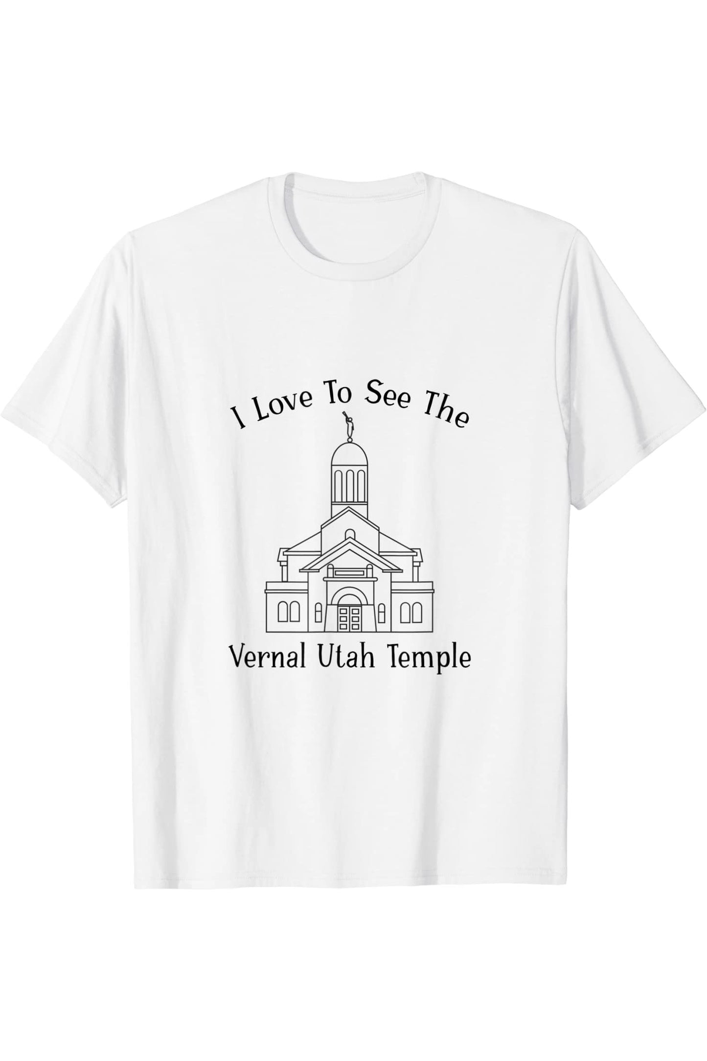 Tempio di Vernal Utah, amo vedere il mio tempio, felice T-Shirt