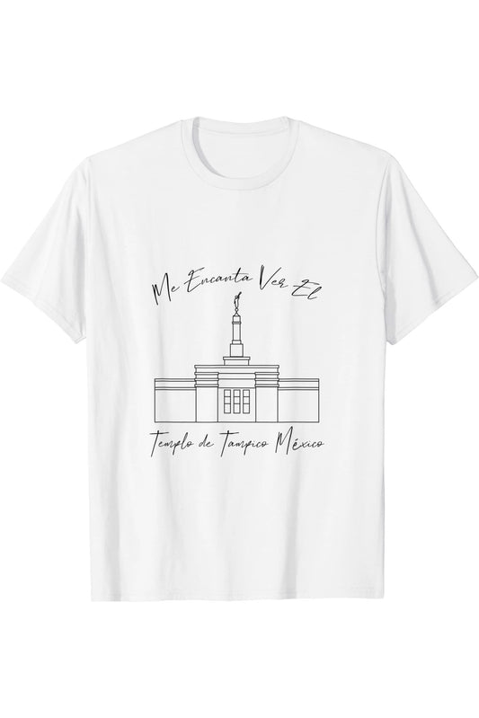 Tampico Mexico Temple T-Shirt - Calligraphy Style (Spanish) US