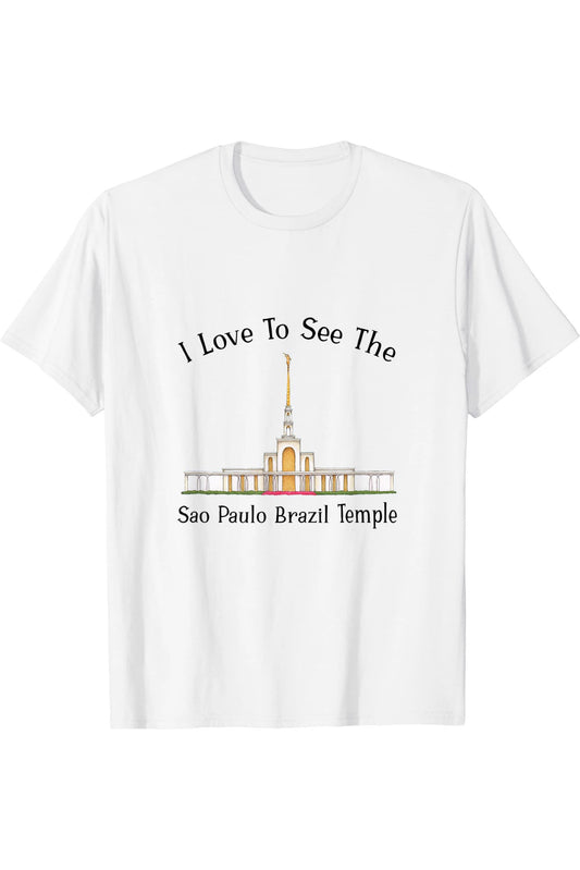 Sao Paulo Brazil Temple T-Shirt - Happy Style (English) US