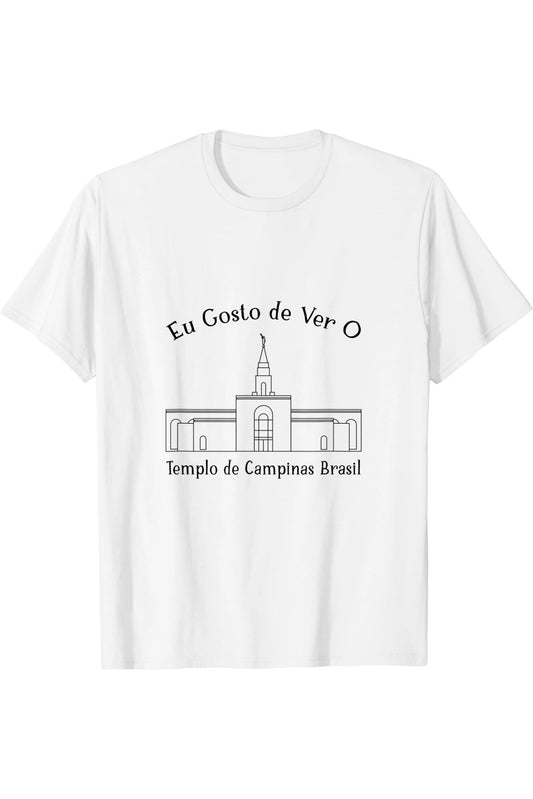 Campinas Brazil Temple T-Shirt - Happy Style (Portuguese) US