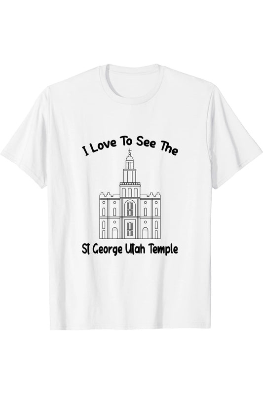 St George Utah Temple T-Shirt - Primary Style (English) US