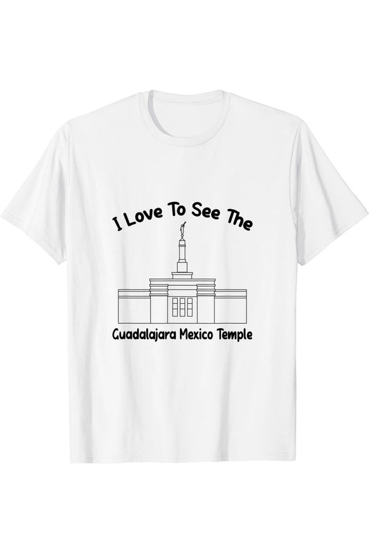 Guadalajara Mexico Temple T-Shirt - Primary Style (English) US